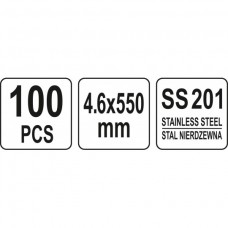 Coliere metalice reglabile din otel 4.6 x 550 mm Y..